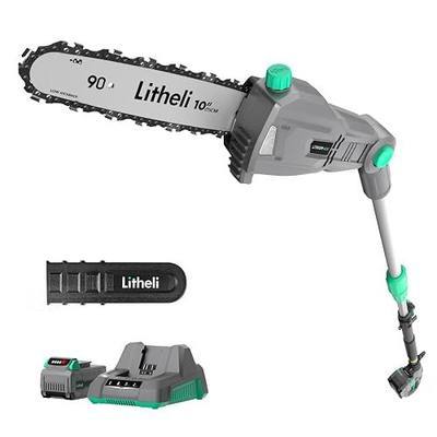 Litheli Cordless Pole Saw,10-Inch 40V Pole Saws for Tree Trimming, Electric Tree Saw for Branch Cutting, Pruning, 2.5Ah Battery& Charger Included