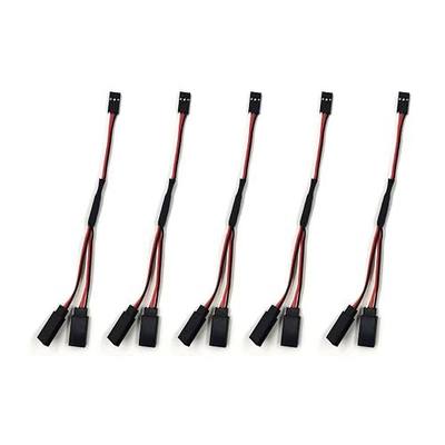 skrnrhrery Servo Y Adapter Cable, servo y Cable Male and Female Plug, 1 to 2 y servo Connector Cable for rc Plane and car servo y Connector 30 core Wire servo y Extension Cable(5Pcs10cm)