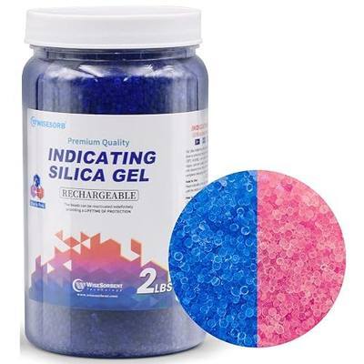 Wisesorb 2LBS Blue Indicating Silica Gel Desiccant Beads, Reusable Desiccant, Premium SIlica beads Moisture Absorber for 3D Printer,Electronic,Clothes,Painting,Jewelry