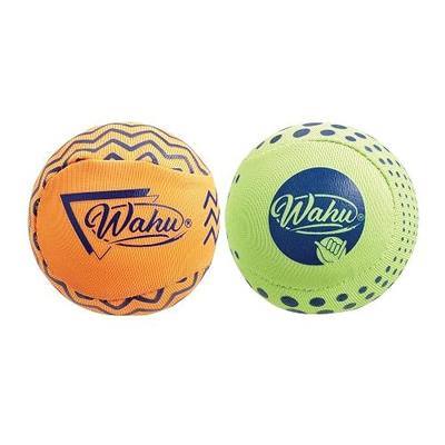 Wahu Super Grip 100% Waterproof Skimball Set, Pack of 2 Water Skipping Balls for Pool and Beach, Skips Over 150' on Water, Green/Orange