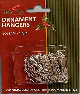 Holiday Pride Metal Christmas Tree Ornament Hooks - 100 Count | Ornament Hangers for Christmas Tree Decorations - 100 small metal christmas ornaments hooks