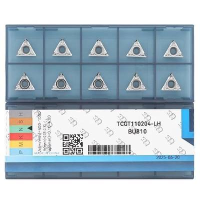 Carbide Inserts for Aluminum TCGT21.51 / TCGT110204-LH for Turning Cutting Tools, fit to Finishing Aluminum Metal Cutting, 10Pcs/Box