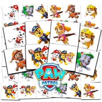Paw Patrol Tattoos for Kids Party Favors Bundle - 72 Pc Individual Tattoos | 2" Pre-Cut Paw Patrol Temporary Tattoos for Kids Boys Girls Bulk (Paw Patrol Birthday Party Supplies MADE IN USA)