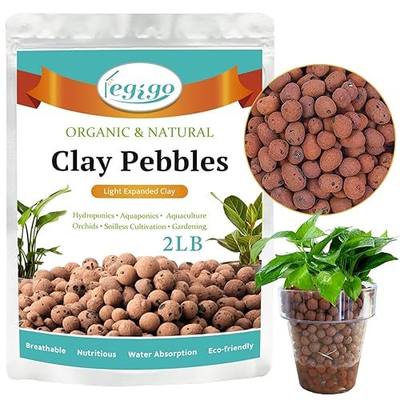 Legigo 2LB Leca Clay Pebbles for Plants, 4mm-16mm Clay Balls for Hydroponic | Drainage, Reusable, Aeration, Moisture Retention, Lightweight, Natural Leca for Orchids, Succulents, Terrariums, Aquaponics