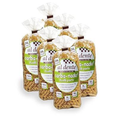Al Dente Carba-Nada Fusilli - Low Carb, High Protein - Keto & Point-Based Diet-Friendly, Artisanal Pasta Noodles, Cage-Free Eggs & Non-GMO Ingredients. 12oz Bags (Pack of 6)
