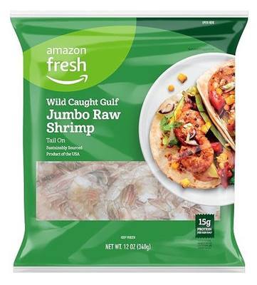 Amazon Fresh - Wild Caught Gulf Shrimp, 12 oz. (Frozen)