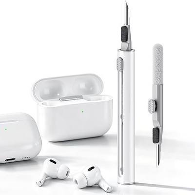 Hyashee Cleaner Kit for AirPods Pro 3/2/1, 3-in-1 Earbud Cleaning Pen with Metal Tip, Soft Brush & Flocking Sponge, Cleaning Tool for Wireless Earbuds, Charging Case, Phone, Keyboard & Electronics
