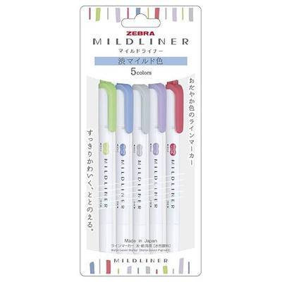 Zebra WKT7-5C-NC-N Highlighter, Mild Color, NC5 Colors