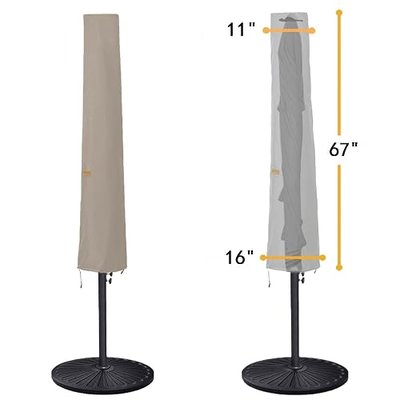 Umbrella Cover for 6ft to 9ft Patio Umbrellas, Waterproof and Durable Market Umbrella Cover with Zipper and Rod