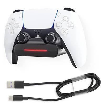 REEYEAR PS5 Controller Wall Mount Charger Dock with 3.3Ft Cord,Charging Station Holder fits for PS5 Pro Wireless Controller with LED Indicators Fast Charging Speed Cable,Space Saving