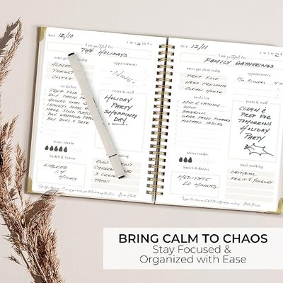 Beautiful To Do List Notebook - Aesthetic Daily Planner to Easily Organize Your Tasks And Boost Productivity - Stylish Undated ADHD Planner Gift and The Perfect School or Office Supplies For Women