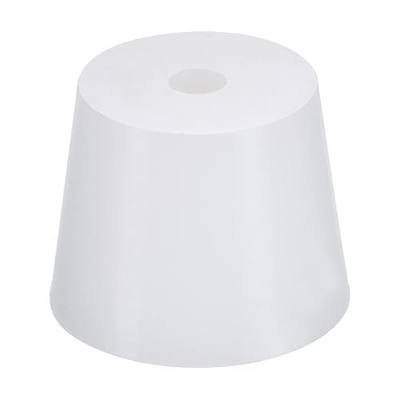 MECCANIXITY Silicone Rubber Tapered Plug 36mm to 46mm with Hole White for Powder Coating, Painting, Anodizing, Plating, Sandblasting, Laboratory Use