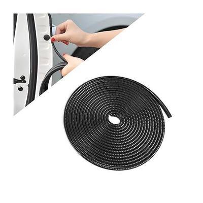 32FT Car Door Edge Guards, U Shape No Glue Trim, Black | Universal fit, most cars/SUVs/trucks, rubber seal, press-on channel, no glue, check thick strips, exterior accessories