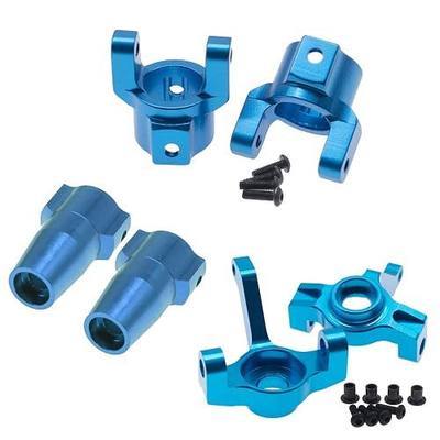 Alloy Front Hub Carrier/Rear Axle Cover Bushing/Steering Hub Carrier for RC RedCat 1/10 Everest Gen7 Pro/Sport (Blue)