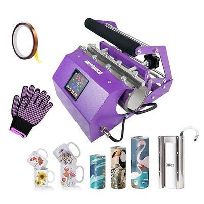 BetterSub Tumbler Mug Heat Press Machine 30 OZ 20 OZ 16 OZ Sublimation Straight Skinny Tumbler Mug Sublimation Print 11 OZ 15 OZ Sublimation Mug Heat Transfer Purple