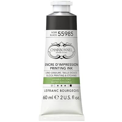 Lefranc Bourgeois Charbonnel Professional Printing Waterwashable Ink, 60ml (2-oz) Black 55985