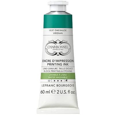 Lefranc Bourgeois Charbonnel Professional Printing Waterwashable Ink, 60ml (2-oz) Viridian