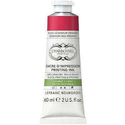 Lefranc Bourgeois Charbonnel Professional Printing Waterwashable Ink, 60ml (2-oz) Geranium Red
