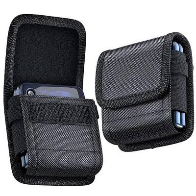 Holster for Galaxy Z Flip, Flip 3, Flip 4, 5G, Motorola Razr, Cell Phone Belt Holder Case with Belt Clip Pouch Cover (Fits all Samsung Z Flip Phones with Spigen, Otterbox Commuter Case on)