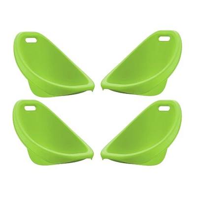 American Plastic Toys 4 Pack Scoop Rocker, Durable Egg-Shaped Floor Level Kids Rocker Chair for Classrooms, Indoor or Outdoor Play Spaces, Green