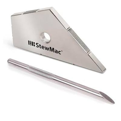 StewMac Fret Kisser with Understring File Set (2655) Guitar Fret Spot Leveling and Fret Dressing Kit