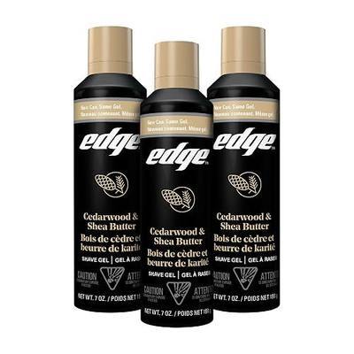 Edge Shave Gel for Men, Cedarwood & Shea Butter, 7oz (3 Pack) - Shaving Gel For Men That Moisturizes, Protects and Soothes To Help Reduce Skin Irritation (Packaging May Vary)