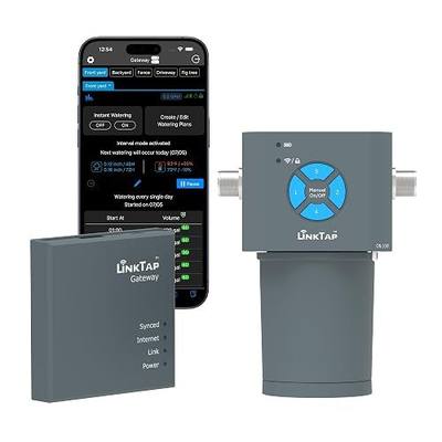 LinkTap 4-Zone Smart Irrigation Controller & Gateway, Multiple Power Option | Weather Adaptive, Wider Range than Wi-Fi, Anti-Freeze Protection, Easy Install & Use, Optional LinkTap 1" & 2" Flow Meters