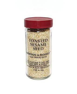 Morton & Bassett Toasted Sesame Seeds, 2oz – All-Natural, Salt-Free, Non-GMO, Kosher, Nutty & Crunchy Flavor for Stir-Fries, & Sushi