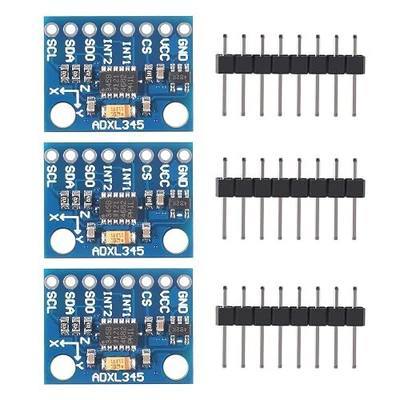 3PCS GY-291 ADXL345 3-Axis Digital Acceleration of Gravity Tilt Module with IIC SPI Transmission for Arduino (3PCS)