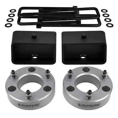Supreme Suspensions - 3" Front + 3" Rear Lift Kit for 2019-2023 Chevrolet Silverado & GMC Sierra 1500 6-Lug 2WD/4WD Full Suspension Lift Kit (Silver)