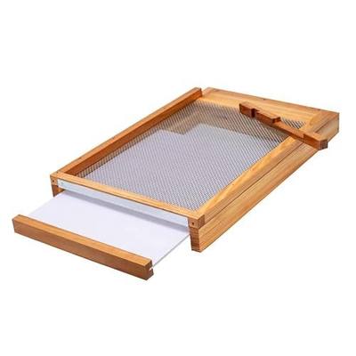 BeeCastle Beehive Screened Bottom Board Dipped in 100% Beeswax,Screened Bottom Board 10 Frame with Solid Wood
