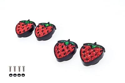 FD&D Multiple Use Shining Screw Cap, Red Strawberry Pattern with M6 Machine Screw