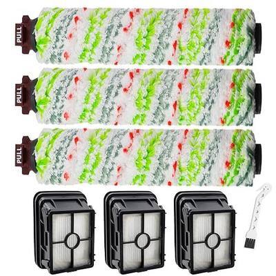 Crosswave Brush Roll Replacement and 1866 Replacement Filters for Bissel CrossWave 2306A CrossWave 1785 Series Vacuum (3 Pack 2460 Multi-Surface Brush Rolls & 3 Pack 1866 Vacuum Filters)