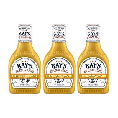 Sweet Baby Ray's No Sugar Added Honey Mustard (16 Fl Oz, Pack of 3)