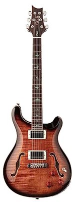 PRS SE Hollowbody II Piezo, Black Gold Burst