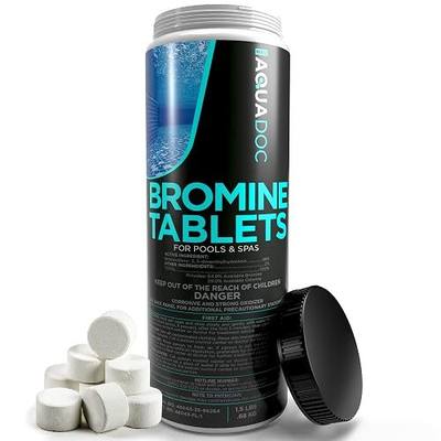 AquaDoc Bromine Tablets for Spas and Hot Tubs - 1.5 lb - 1 Inch Bromine Hot Tub Sanitizer Tablets - Supports Clean and Clear Water - Made in the USA