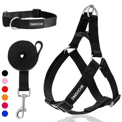 No Pull Dog Harness, Leash & Collar Set, Adjustable Step-in Vest | Dog Harness Set for Walking Training Hiking, Adjustable Fit for Small Medium Large Dogs