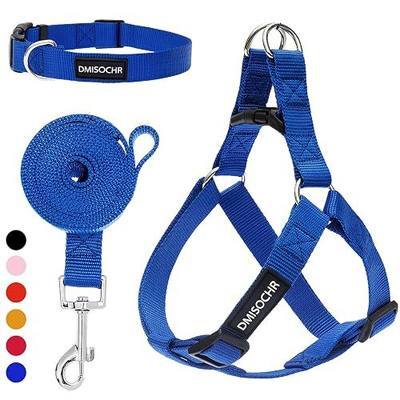 No Pull Dog Harness, Leash & Collar Set, Adjustable Step-in Vest | Dog Harness Set for Walking Training Hiking, Adjustable Fit for Small Medium Large Dogs