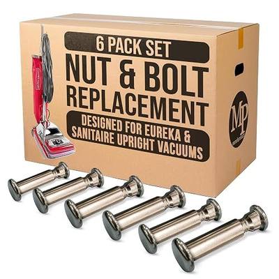 MP Maresh Products Nut and Bolt Replacement for Eureka and Sanitaire Upright Vacuum Cleaner Round Handle, Durable Threaded Fitting NPT - Vacuum Replacement Parts - Chrome-Plated Steel (6 Pack) 53198-1