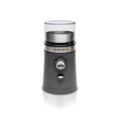 Hamilton Beach Custom Grind Electric Coffee Grinder For Up To 14 Cups | Grinds Coffee Beans, Spices & More | Customizable Grind Settings | Easy-Clean Removable 10 oz. Chamber | Grey | 80396V