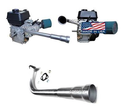 3 Stage Exhaust Header Pipe Fits Predator 212cc GX160 GX200 Go Kart & Mini Bikes