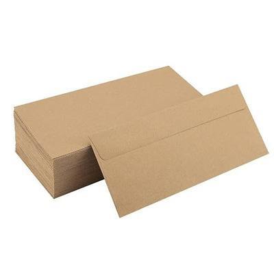 100 Pack #10 Business Envelopes 4-1/8 x 9-1/2 in Mailing Kraft Envelopes for Office, Business Letterhead, Invoices, letters, Secure Mailing, Unique Invitations & Announcements - 100% Recycled
