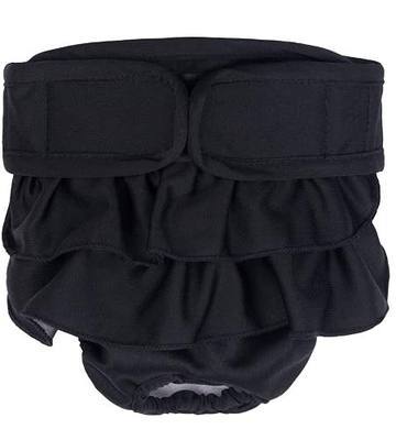 Dog Sanitary Panties Pet Panties For Girl Dogs Menstrual Period, Washable & Reusable Female Dog Diapers Pet Princess Dress for Dogs in Heat, Incontinence or Excitable Urination (XX-Large, Black)
