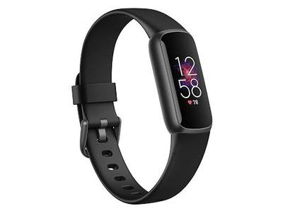 Fitbit Luxe Fitness and Wellness Tracker with Stress Management, Sleep Tracking and 24/7 Heart Rate, Black/Graphite, One Size (S & L Bands Included) (Renewed)