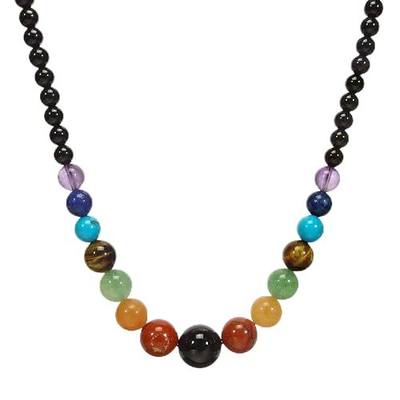 7 Chakra Necklace for Women Strong Healing Crystal Genuine Stone Beaded Gemstone Necklace 20 inches Jewelry Gifts for Women Mom