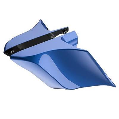 US Stock Advanblack Superior Blue with Blue Outer Pinstripe Stretched Side Covers Extended Panels For 2014+ Harley Touring Street Glide Road Glide Electra Glide