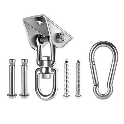 Hammock Hanging Kit 360° Rotating Hanging Chair Hardware 1000 lb Capacity | HOMPER Heavy Duty Swing Hangers 304 Stainless Steel Hammocks Accessories Swing Hooks for Chair, Yoga, Outdoor Patio Porch