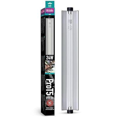 Arcadia Pro T5 UVB Kit Dragon 14% UV-B, 34” (39W) - High Output Reptile Light with Reflector, Fittings & Link Cable, UVB for Forest, Tropical & Arboreal Species, Full-Spectrum Lighting for Vivariums