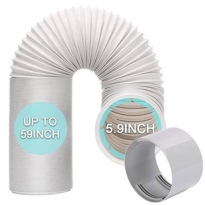 Portable Air Conditioner Hose with Coupler 5.9" Portable AC Exhaust Hoses | Connect Existing Hose, Heat-Resistance, Extendable, Suitable for Most 5.9" Portable AC Units, 59" Length, Portable AC Parts