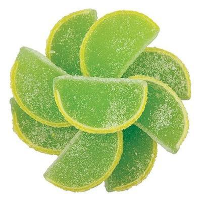 NY Spice Shop Key Lime Fruit Slices Candy - 1 Pound Sweet Citrus Flavor Chewy Jelly Fruit Slices Candy - Old Fashioned Sliced Key Lime Fruits Gummies - Gummies Fruits Snacks for Holiday Gifts